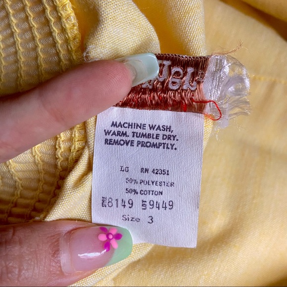 Vintage Yellow High Waisted Skirt - Picture 7 of 7